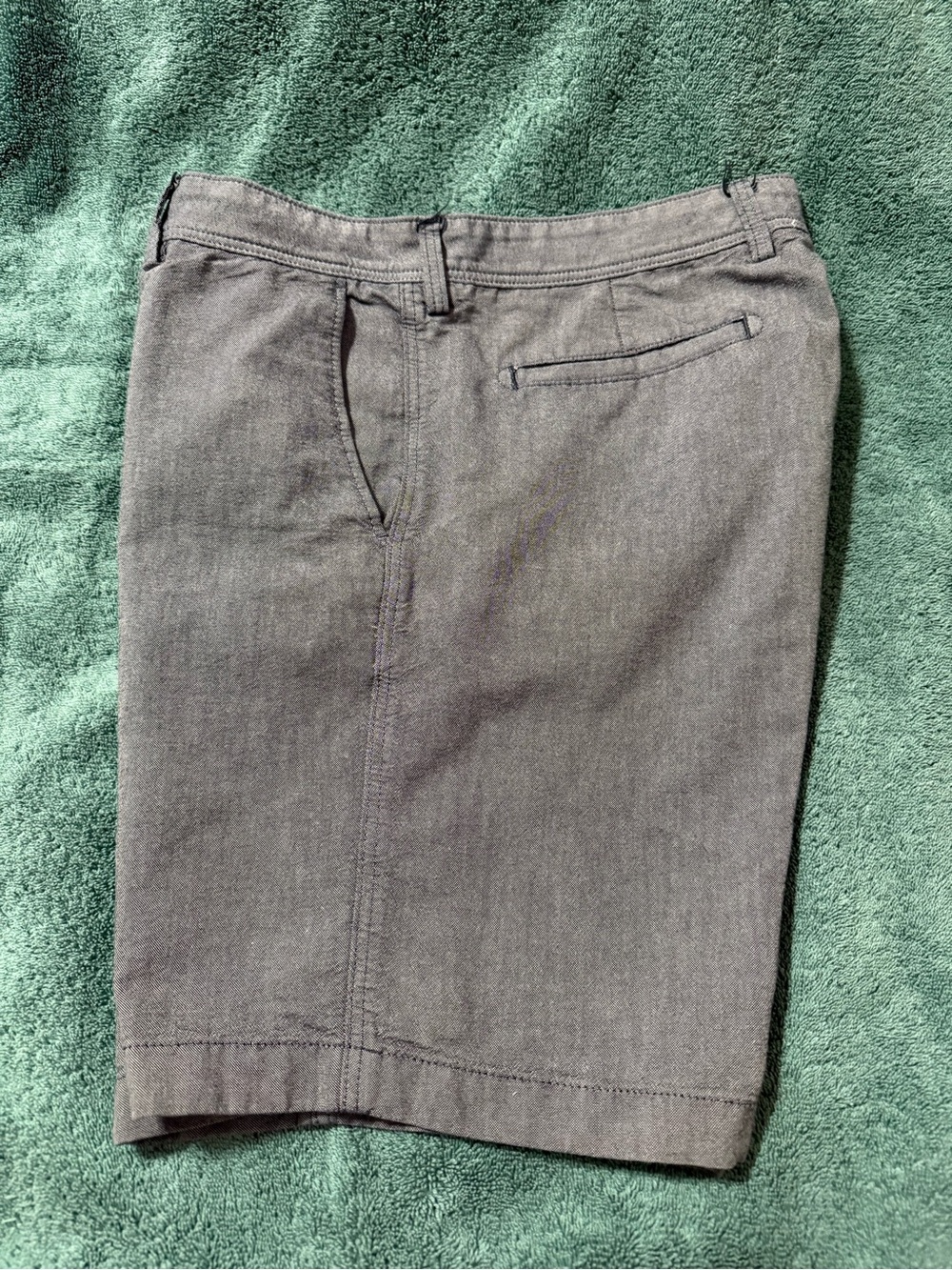 Men's Flat Front Shorts in Charcoal Gray size 36